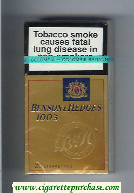 Benson & Hedges 100s cigarettes Canada Filter Tipped Premium Quality